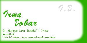 irma dobar business card